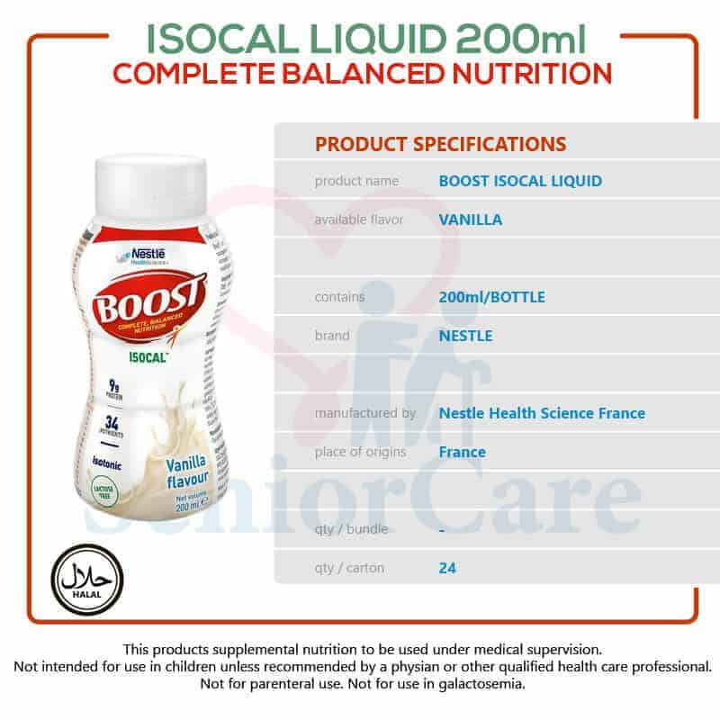 Isocal Liquid 200ml Product Specifications 