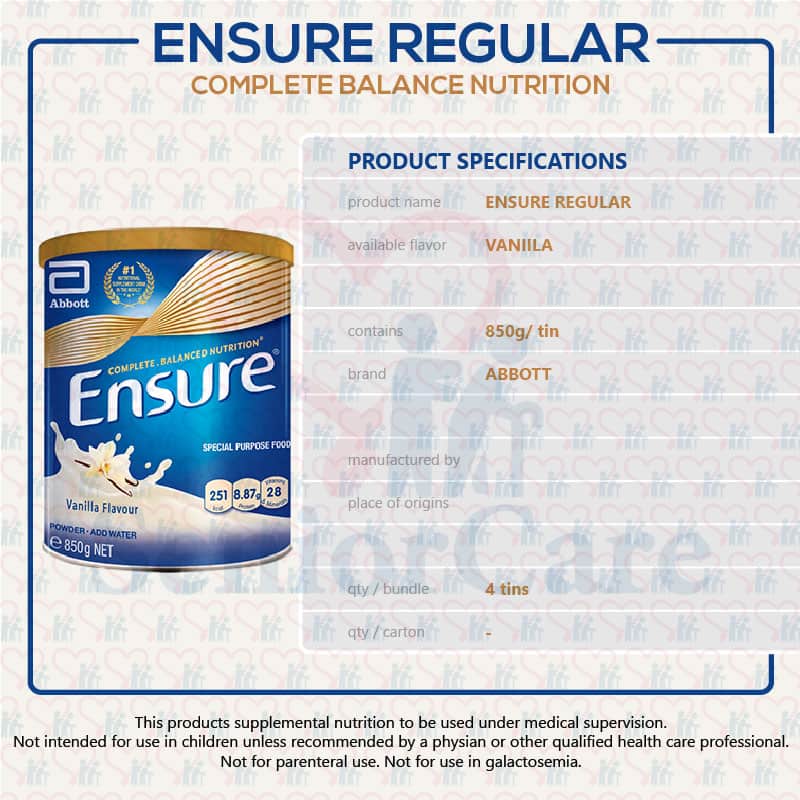 Ensure Original Powder-Overview_Product Specifications