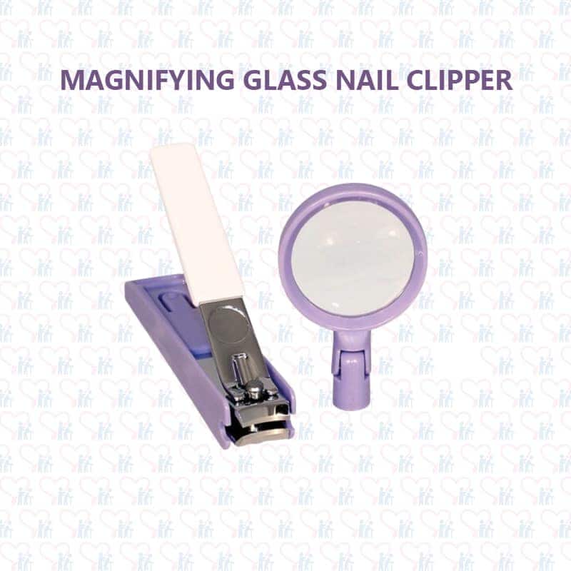 Providing them with tools like magnifying nail clippers can help them do simple tasks themselves. 