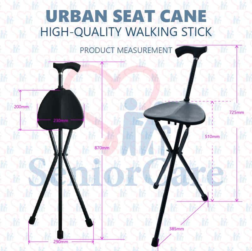 Urban Seat Cane_Black-Measurement