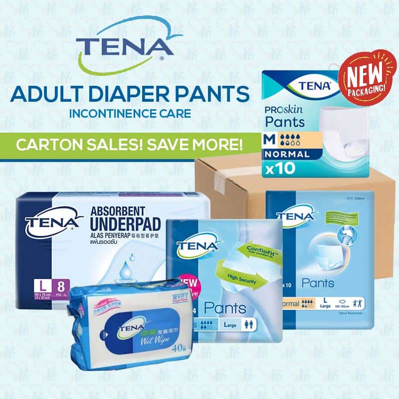 TENA adult diapers pull up pants range of products