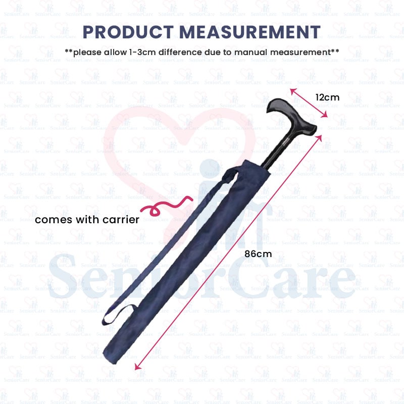 2 in 1 Walking Stick Umbrella -Measurement