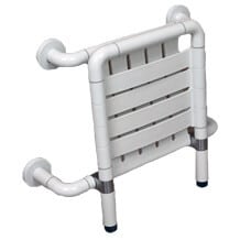 Nylon Wall Mounted Shower Seat with Backrest 
