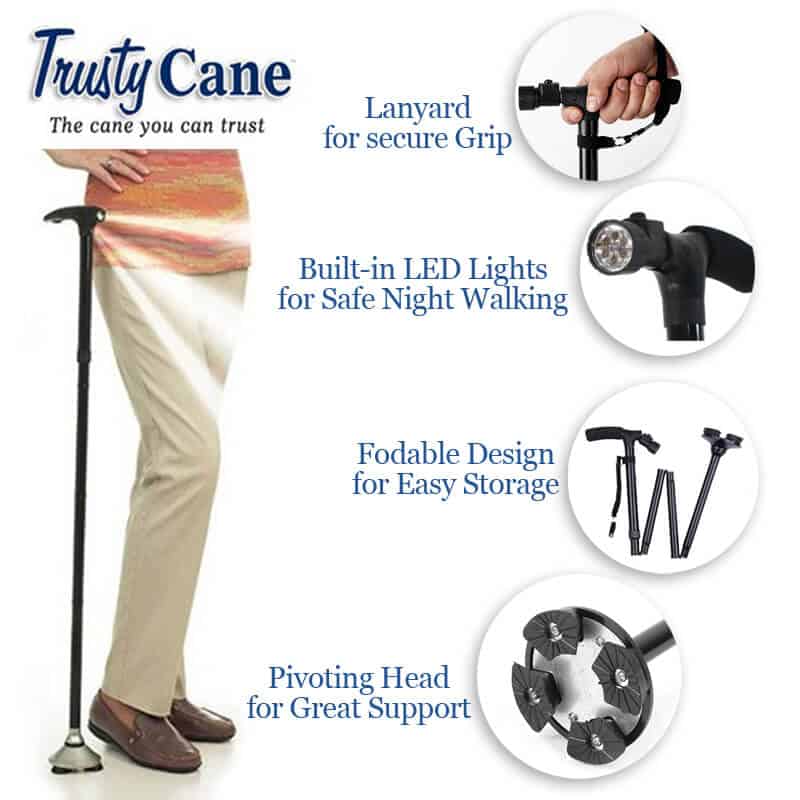 TRUSTY CANE with Pivoting Base & LED Lights-01