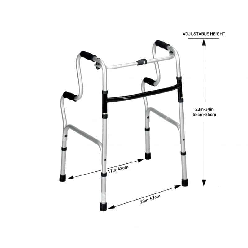 Consider an adjustable height walker for comfort and posture.  