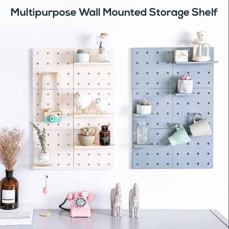 Tool-Free Multipurpose Wall Organizer Shelf