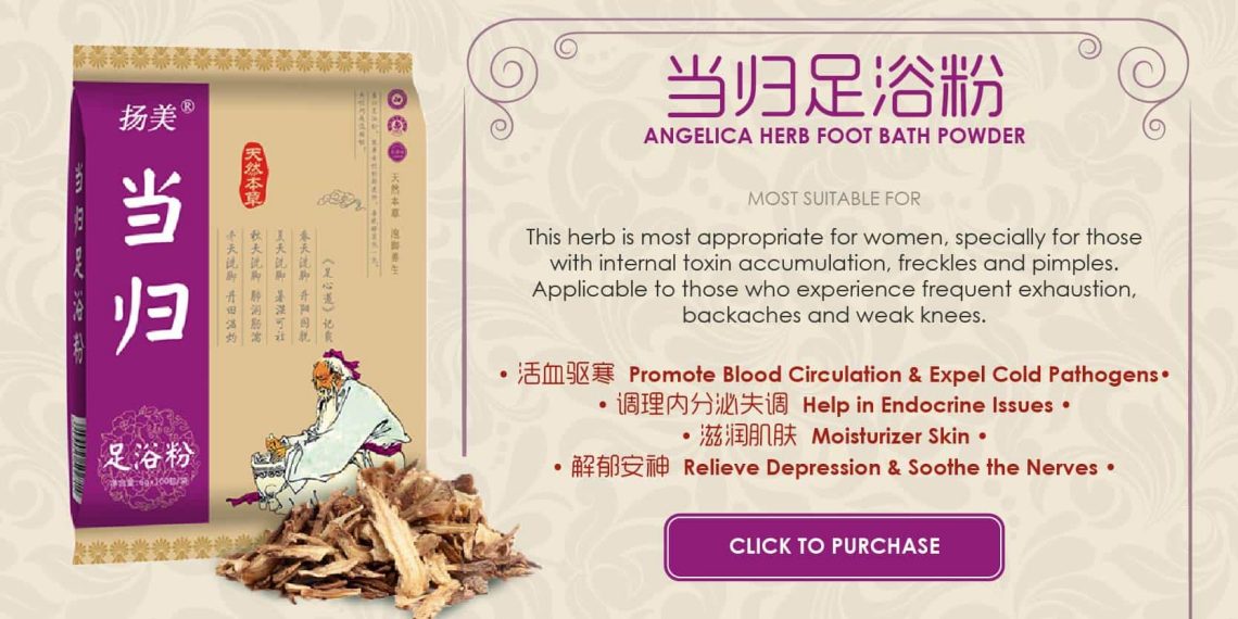 Chinese Herbal Detox FootBath Footspa Powder Sachet - Angelica