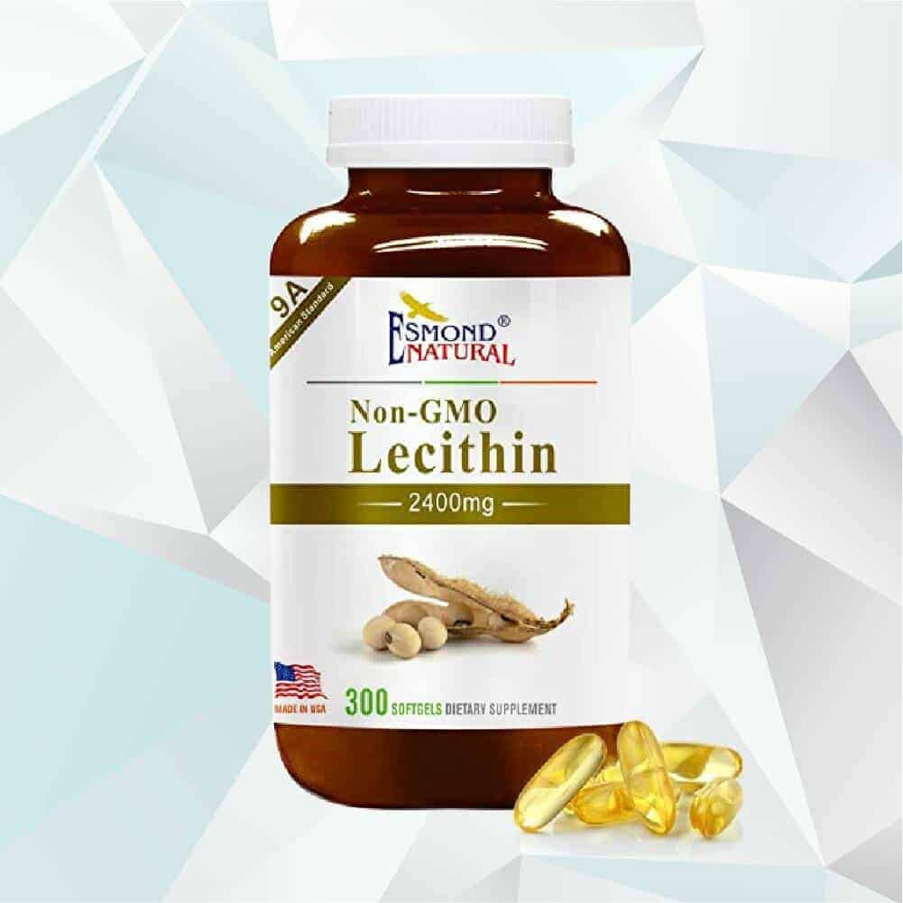 Esmond Natural Non-GMO Soy Lecithin 2400mg health Supplement