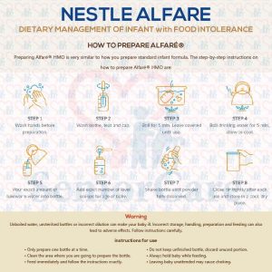 Nestle Alfare 400g Milk powder for Infant with Food Intolerance - Prepararion
