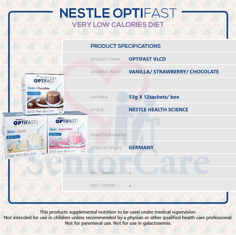 Nestle Optifast Specs