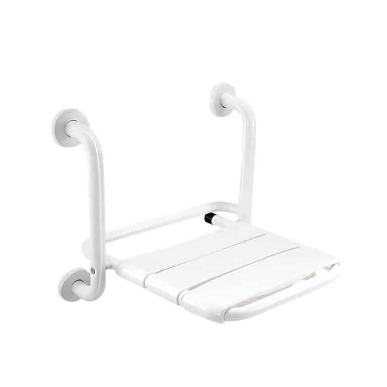 Premium Wall Mounted Shower Seat – Bathroom Foldable Grab Bar Chair