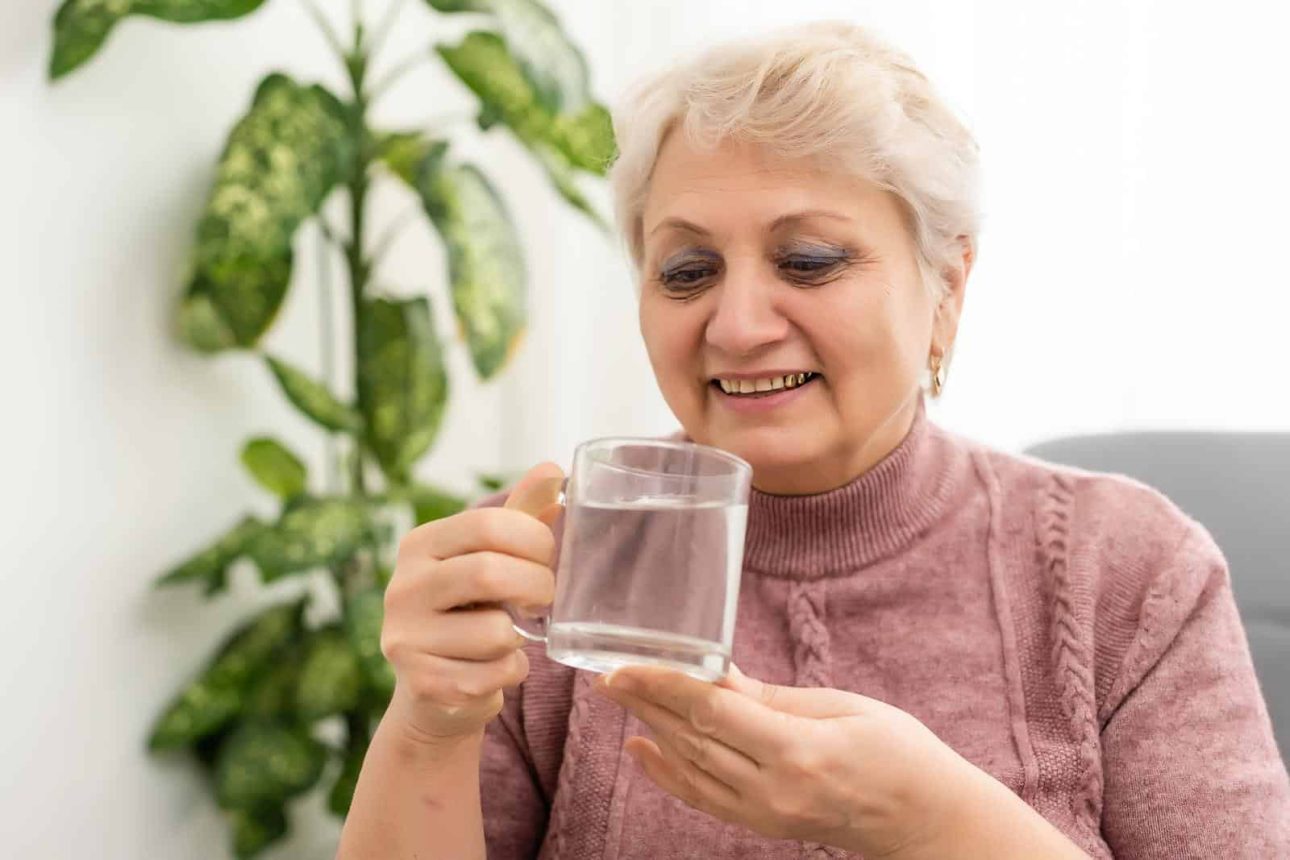 Always staying hydrated by drinking lots of water can also help seniors make their hair healthy.