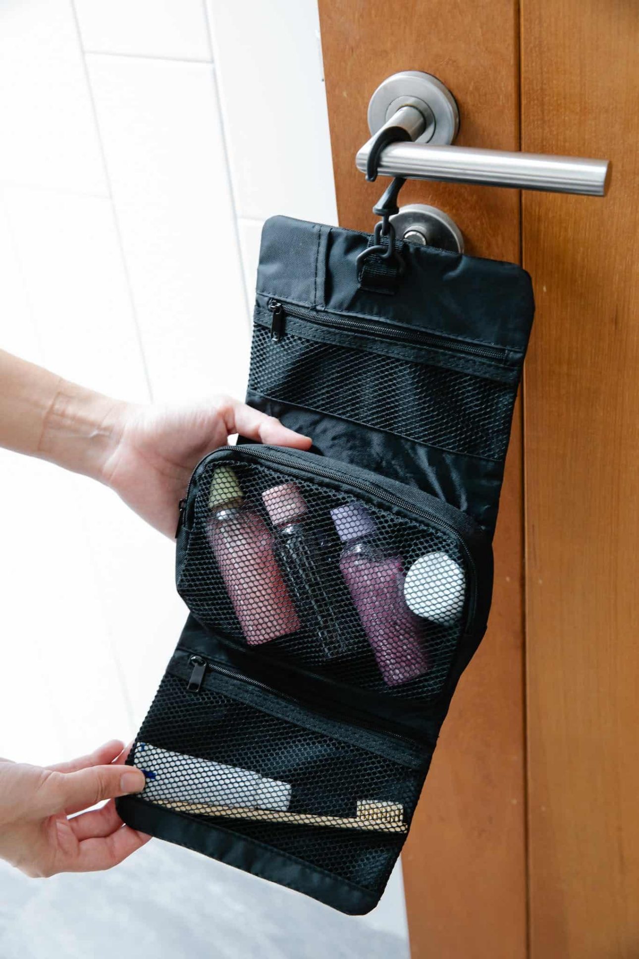 Having a Travel Pouch Bag is a must for on-the-go caregivers for organizing and easy access to toiletries. 