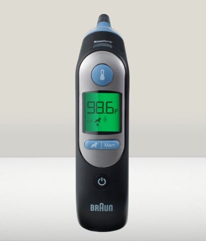 The Braun's Thermo 7 with its digital display and age detection technology.