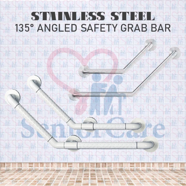 Stainless Steel Nylon Coated Non Slip 135 Degree Angled Grab Bar