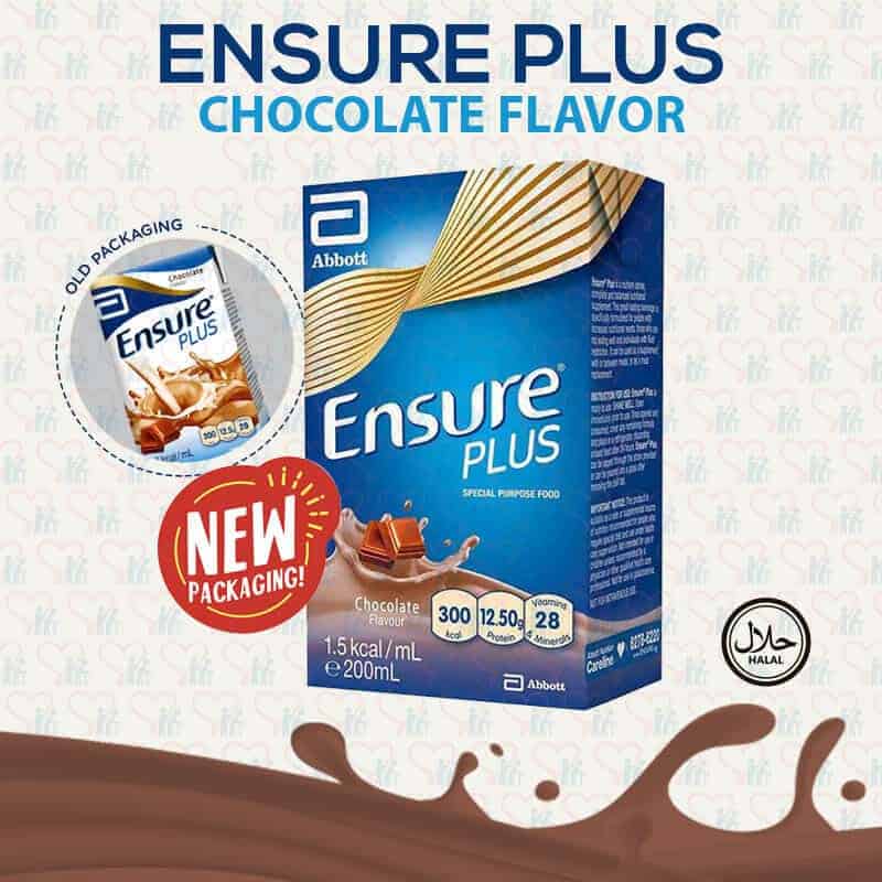 Ensure Plus Chocolate 200ml packet 1.5kcal per ml Abbott