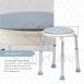 Swivel Adjustable height Shower Stool - Easy Turn Twist Protect Back Best for Elderly Back Injury Patient - Twisting Chair 360 Rotation