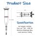 Foldable Crutches - Product Size