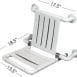 Wall Mounted Shower Seat with Backrest - 2