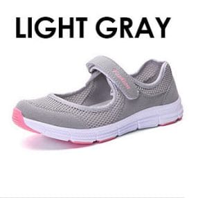 Velcro Shoes for Women -Light Grey