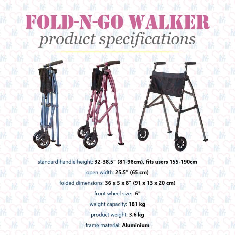 EZ Fold-n-Go Walker Product Specifications