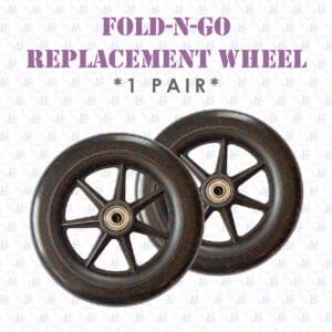 Replacement Wheels for EZ Fold-n-Go Walker (1 pair)