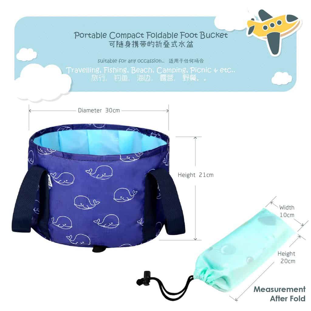 Collapsible Foot Bucket size