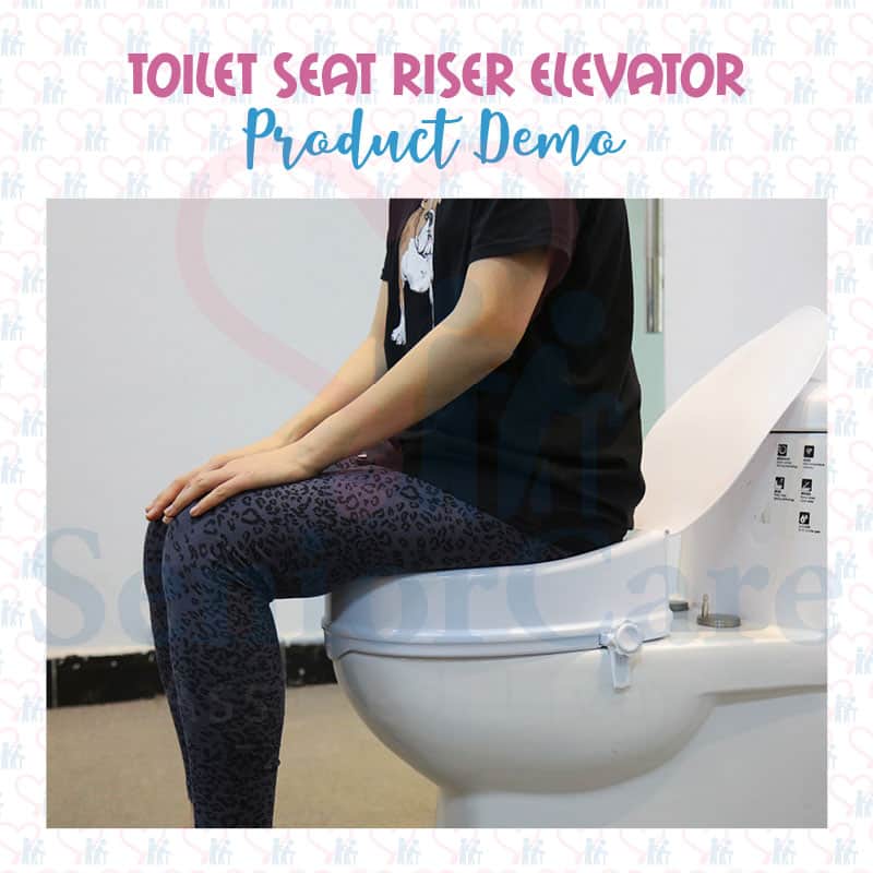 The toilet Seat Riser Elevator in this picture is 6 cm in height.