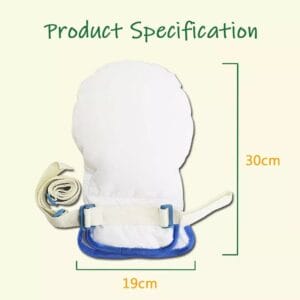 Mitt Glove Action Control - White Cushion Gloves Soft Flurry - Measurement