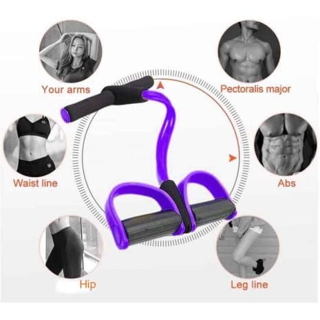 Pedal Puller Home Workout Exercise Equipment 4 tubes tension rope Abs Training