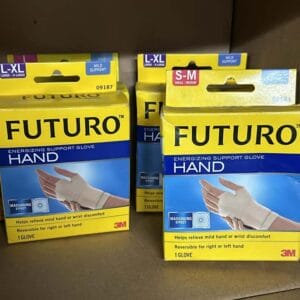 FUTURO Energizing Support Glove (1 Glove) | Deluxe Thumb Stabilizer - Energizing Support Glove L/XL