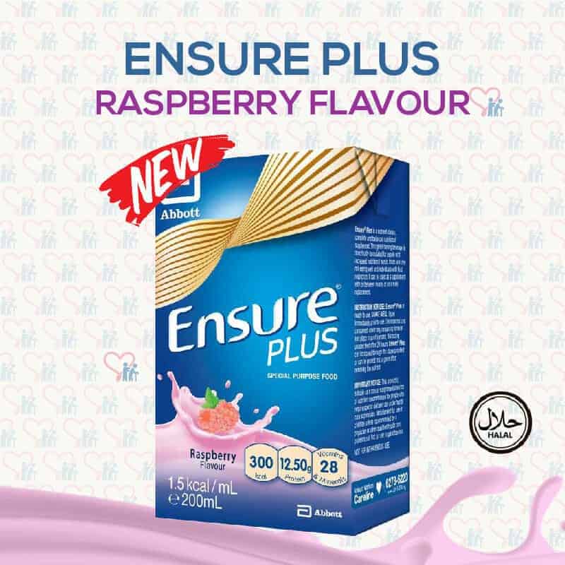 Ensure Plus Raspberry 200ml packet 1.5kcal per ml
