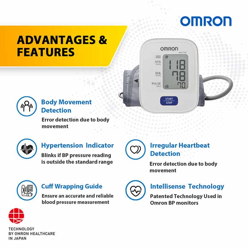 features of omron blood pressure monitor