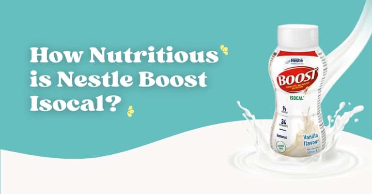 Nestle Boost Isocal in white and mint green background