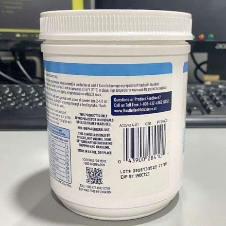 Nestle Beneprotein back label