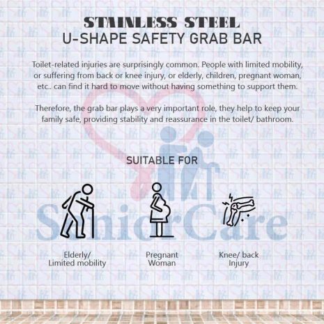 Stainless Steel U-Shape Safety Grab DescriptionBar
