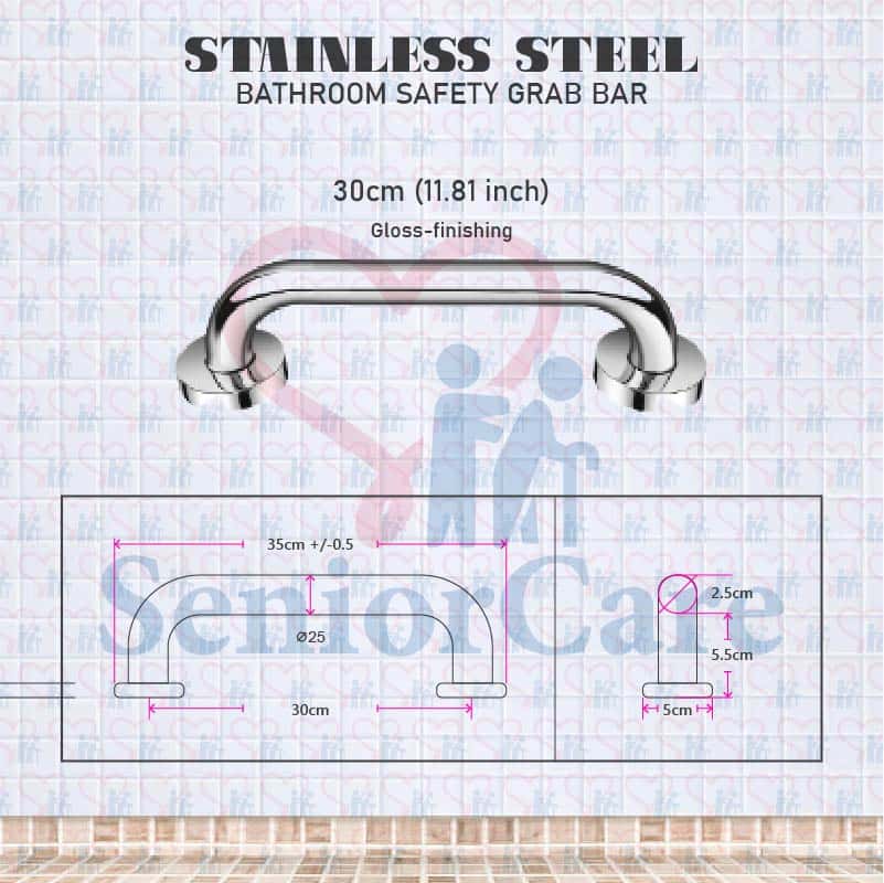 Stainless Steel Grab Bar-Normal 30cm
