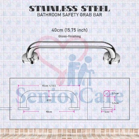 Stainless Steel Grab Bar-Normal 40cm