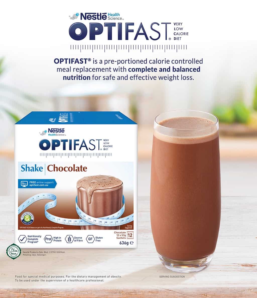 Nestle Optifast Pre-portioned calorie controlled meal replacement with complete and balanced nutrition for safe and effective weight loss