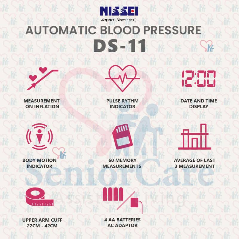 NISSEI DS-11 Digital Arm Type Automatic BP Monitor