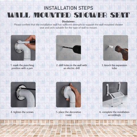 Wall Mounted Shower Seat - Installation Steps