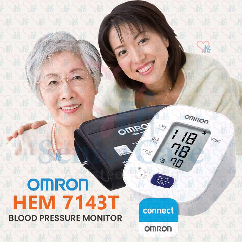 OMRON HEM 7143T Blood Pressure Monitor SeniorCare Singapore's Most