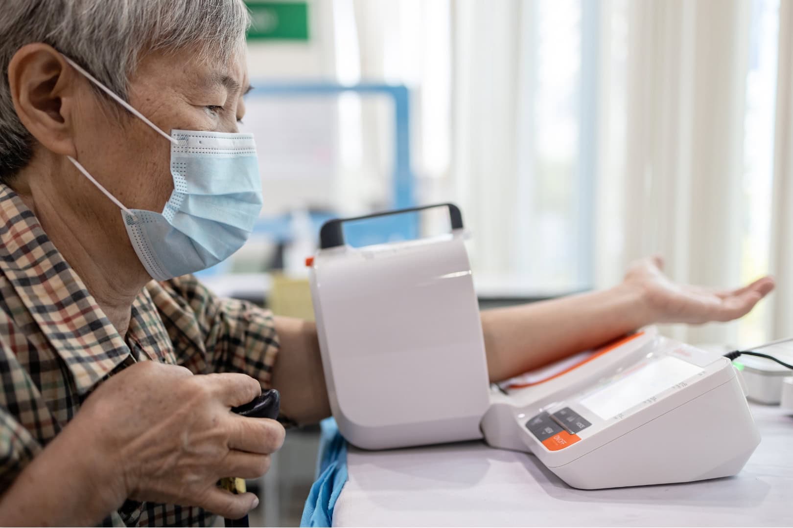 Senior Monitoring Blood Pressure