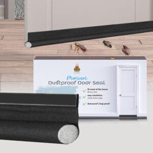 LazyMonk Premium Dustproof Door Seal Tool-free installation Bug-proof barrier - Block Cockroach Lizards Insects