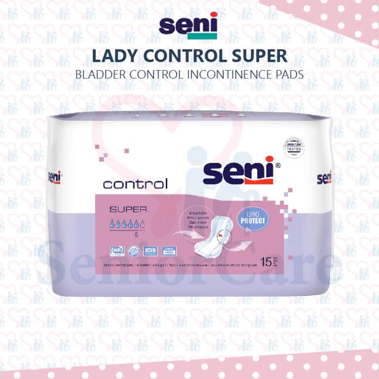 Seni Control bladder control incontinence pads for men and women, breathable and high absorbency for moderate leaks